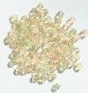 100 4mm Faceted Two Tone Light Green & Light Pink Firepolished Beads